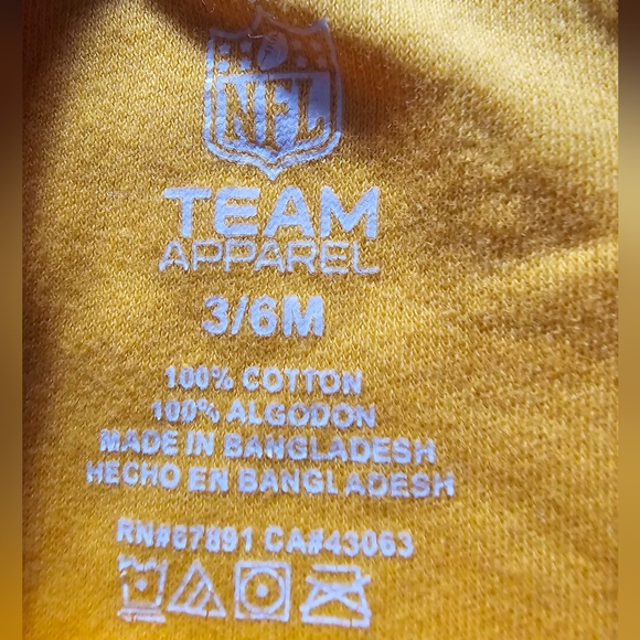 Pittsburgh Steelers NFL Team Apparel Baby Girl One-Piece Bodysuit Size3/6 Months - Picture 6 of 7